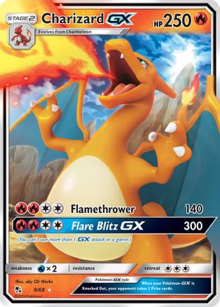 Charizard GX (9/68) Holofoil [SM: Hidden Fates] Pokemon Single Pokémon
