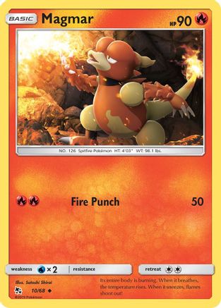Magmar (10/68) Reverse Holofoil [SM: Hidden Fates] Pokemon Single Pokémon