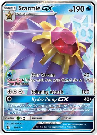 Starmie GX (14/68) Holofoil [Hidden Fates] Pokemon Single Pokémon