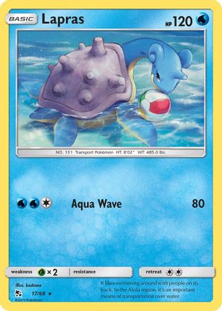 Lapras (17/68) Reverse Holofoil [SM: Hidden Fates] Pokemon Single Pokémon