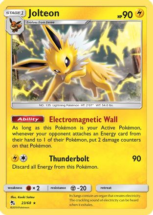 Jolteon (23/68) Reverse Holofoil [SM: Hidden Fates] Pokemon Single Pokémon