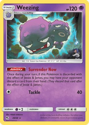 Weezing (29/68) Reverse Holofoil [SM: Hidden Fates] Pokemon Single Pokémon