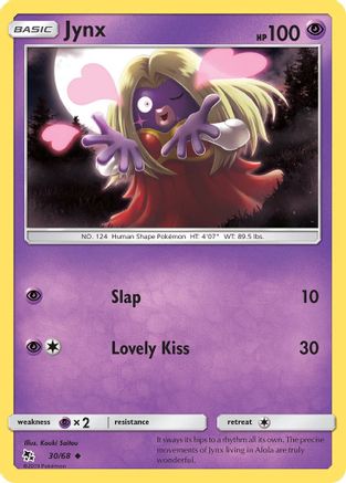 Jynx (30/68) Reverse Holofoil [SM: Hidden Fates] Pokemon Single Pokémon