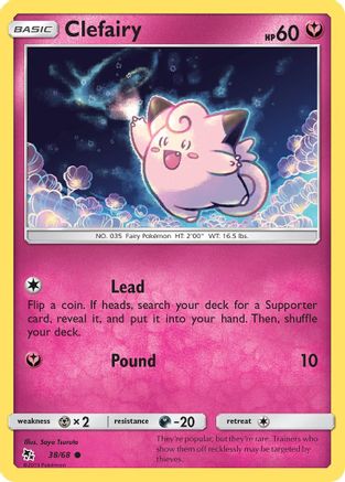 Clefairy (38/68) [SM: Hidden Fates] Pokemon Single Pokémon