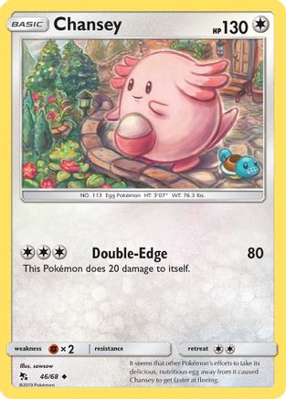 Chansey (46/68) Reverse Holofoil [SM: Hidden Fates] Pokemon Single Pokémon