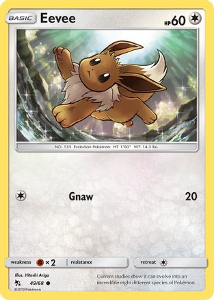Eevee (49/68) [SM: Hidden Fates] Pokemon Single Pokémon