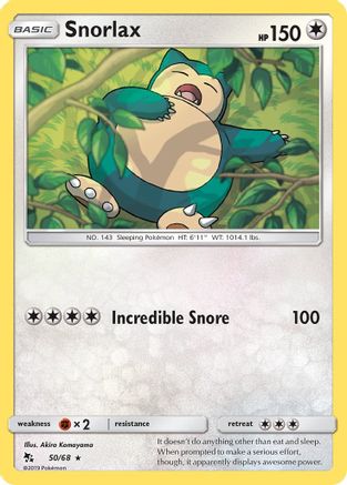 Snorlax (50/68) [SM: Hidden Fates] Pokemon Single Pokémon