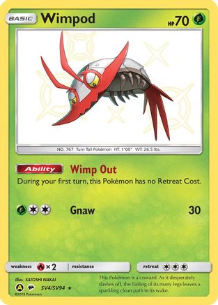 Wimpod SV4/94 Holofoil [SM: Hidden Fates Shiny Vault] Pokemon Single Pokémon