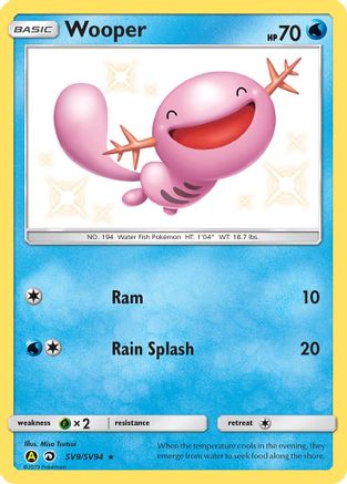 Wooper (SV9/94) Holofoil [SM: Hidden Fates Shiny Vault] Pokemon Single Pokémon