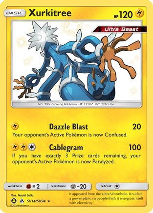Xurkitree (SV14/94) Holofoil [SM: Hidden Fates Shiny Vault] Pokemon Single Pokémon