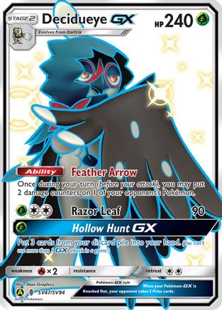 Decidueye GX (SV47/94) Holofoil [SM: Hidden Fates Shiny Vault] Pokemon Single Pokémon