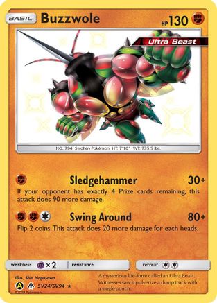 Buzzwole (SV24/94) Holofoil [SM: Hidden Fates Shiny Vault] Pokemon Single Pokémon