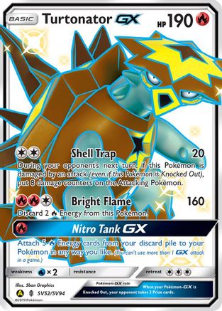 Turtonator GX SV52/94 Holofoil [SM: Hidden Fates Shiny Vault] Pokemon Single Pokémon