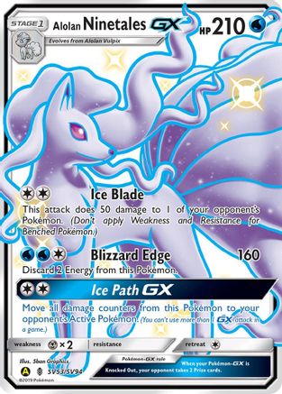 Alolan Ninetales GX (SV53/94) - [SM: Hidden Fates Shiny Vault] Holofoil Pokemon Single Pokémon