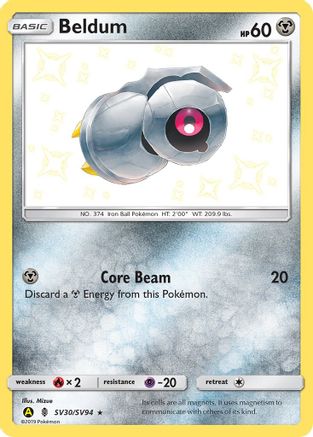 Beldum (SV30/94) Holofoil [SM: Hidden Fates Shiny Vault] Pokemon Single Pokémon