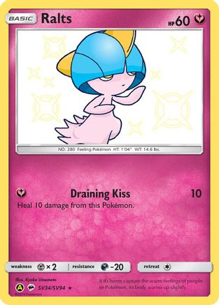 Ralts SV34/94 Holofoil [SM: Hidden Fates Shiny Vault] Pokemon Single Pokémon