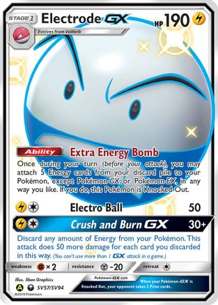 Electrode GX (SV57/94) Holofoil [SM: Hidden Fates Shiny Vault] Pokemon Single Pokémon