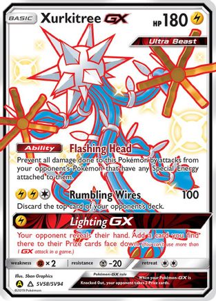 Xurkitree GX SV58/94 Holofoil [SM: Hidden Fates Shiny Vault] Pokemon Single Pokémon