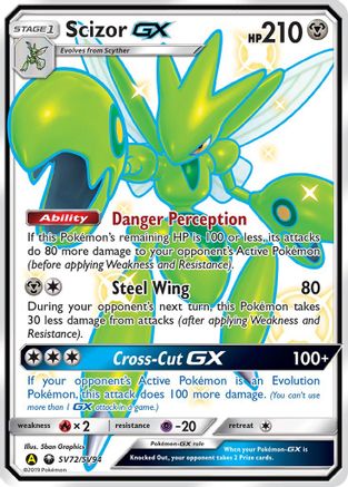 Scizor GX SV72/94 Holofoil [SM: Hidden Fates Shiny Vault] Pokemon Single Pokémon