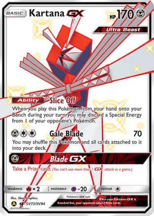 Kartana GX (SV73/94) Holofoil [SM: Hidden Fates Shiny Vault] Pokemon Single Pokémon