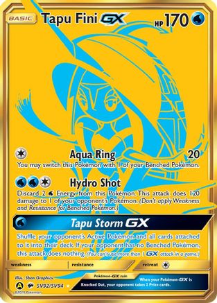 Tapu Fini GX (/94) Holofoil [SM: Hidden Fates Shiny Vault] Pokemon Single Pokémon