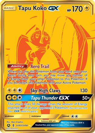 Tapu Koko GX (/94) Holofoil [SM: Hidden Fates Shiny Vault] Pokemon Single Pokémon