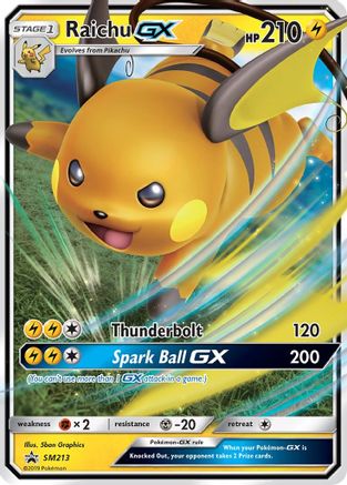 Raichu GX SM213/248 Holofoil [SM: Black Star Promos] Pokemon Single Pokémon