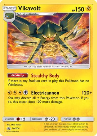 Vikavolt SM208/248 Holofoil [SM: Black Star Promos] Pokemon Single Pokémon