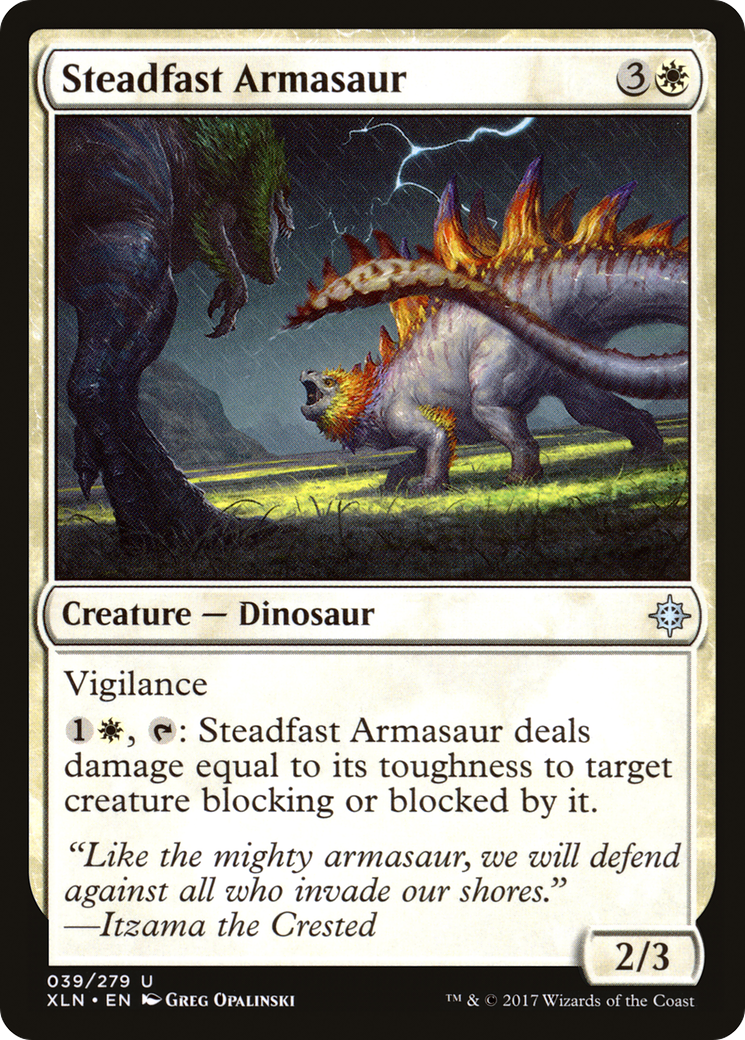 Steadfast Armasaur (XLN-039) [Ixalan] Foil MTG Single Wizards of the Coast