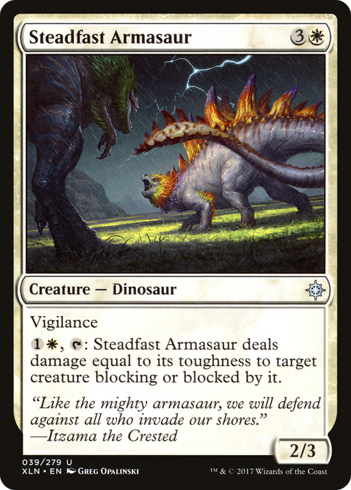 Steadfast Armasaur (XLN-039) [Ixalan] MTG Single Wizards of the Coast