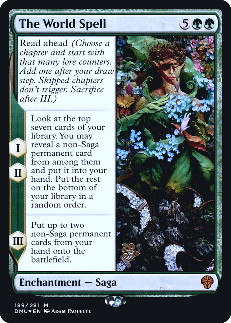 The World Spell (PRE-189) [Dominaria United Promos] Foil MTG Single Wizards of the Coast