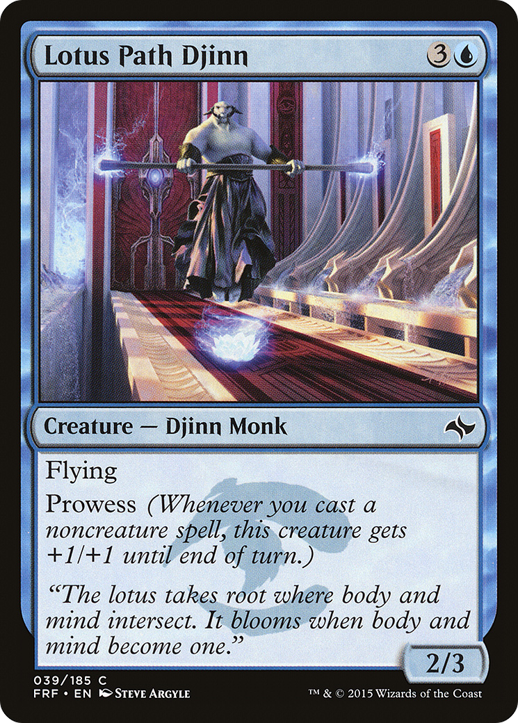 Lotus Path Djinn (FRF-039) [Fate Reforged] MTG Single Wizards of the Coast