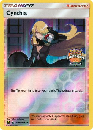 Cynthia - 119a/156 (Regional Championships) (/156) Reverse Holofoil [Promos: League & Championship Cards] Pokemon Single Pokémon