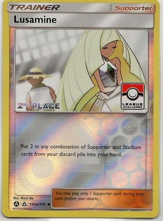 Lusamine - 153a/156 (League Challenge) [2nd Place] () Reverse Holofoil [Promos: League & Championship Cards] Pokemon Single Pokémon