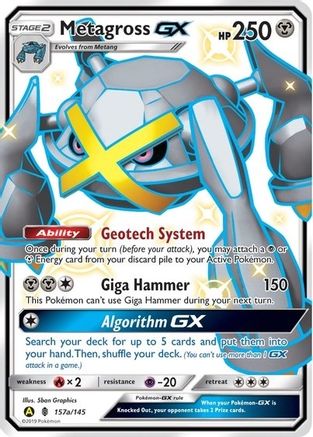 Metagross GX - 157a/145 (157a/145) Holofoil [Promos: Alternate Art Promos] Pokemon Single Pokémon