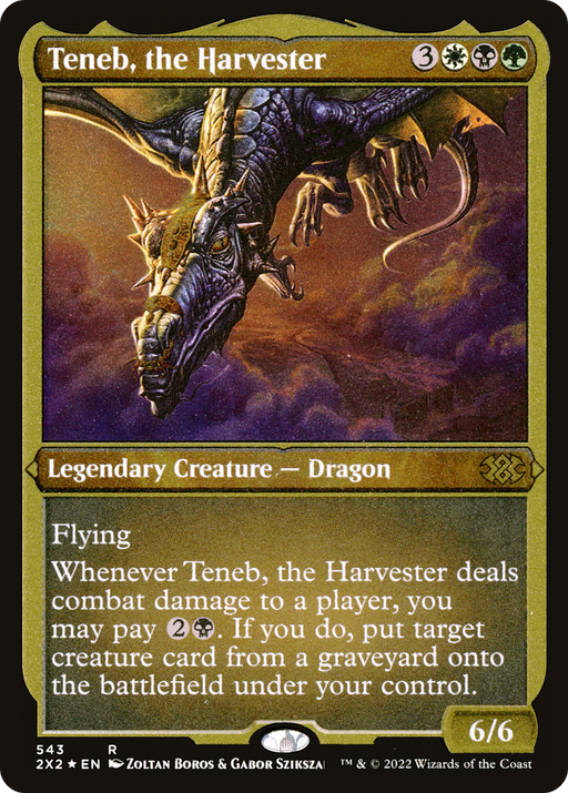 Teneb, the Harvester (Foil Etched) (2X2-543) [Double Masters 2022] Foil MTG Single Wizards of the Coast
