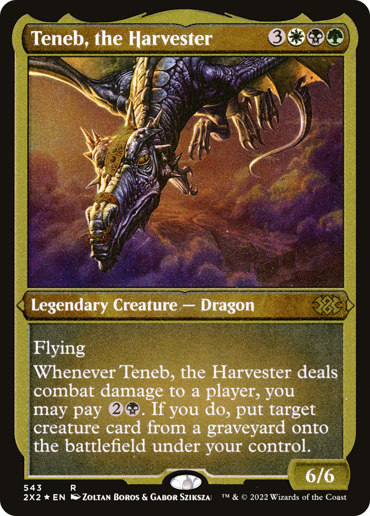 Teneb, the Harvester (Foil Etched) (2X2-543) [Double Masters 2022] Foil MTG Single Wizards of the Coast