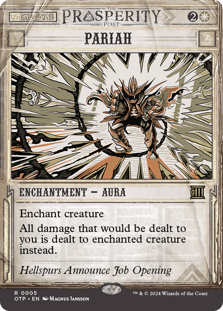 Pariah (OTP-005) [Breaking News] (Showcase) (Borderless) MTG Single Wizards of the Coast