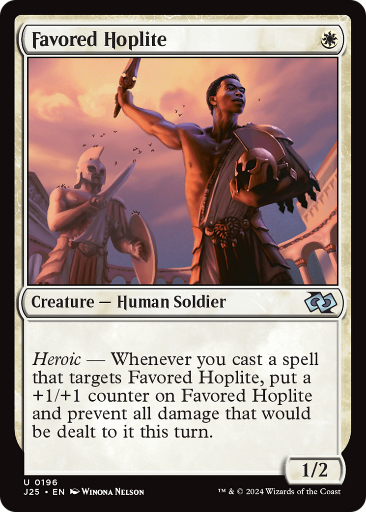 Favored Hoplite (J25-196) [Foundations Jumpstart] MTG Single Wizards of the Coast