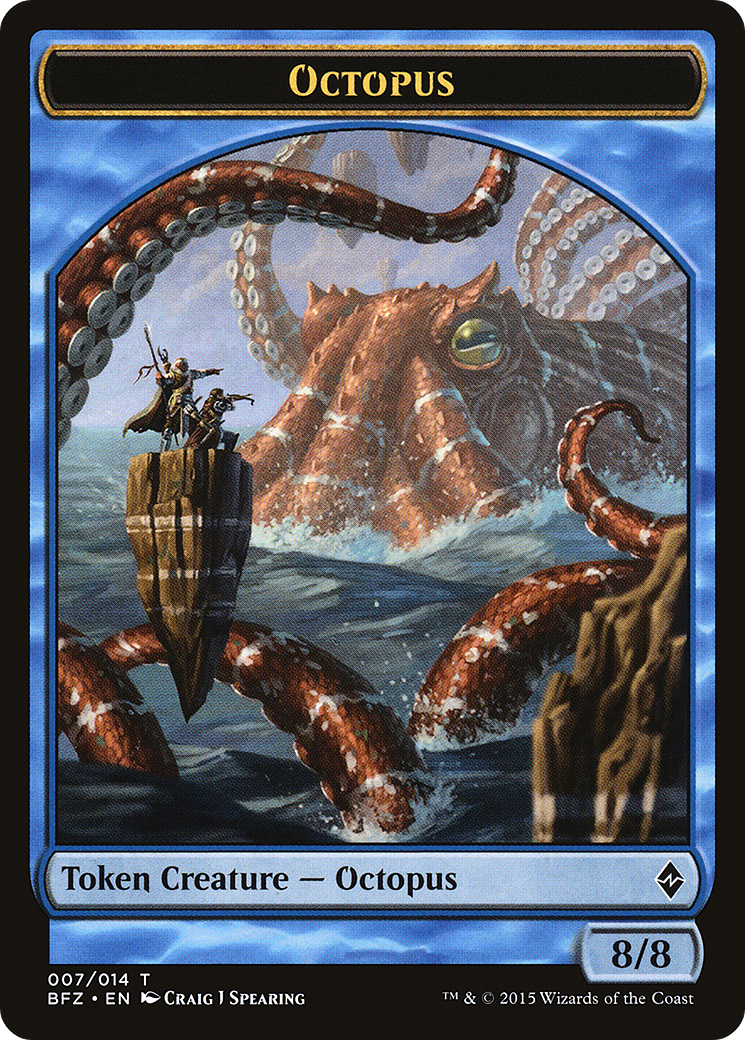 Octopus (BFZ-007) [Tokens] Battle for Zendikar Tokens MTG Single Wizards of the Coast