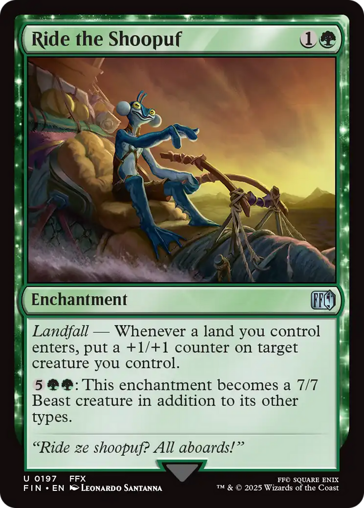 Ride the Shoopuf (FIN-197) [FINAL FANTASY] Foil MTG Single Wizards of the Coast