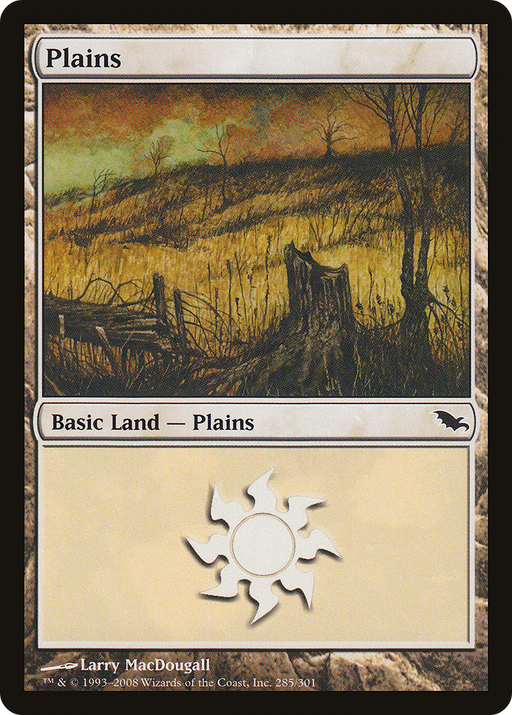 Plains (SHM-285) [Shadowmoor] Foil MTG Single Wizards of the Coast