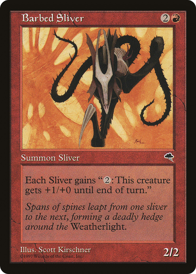 Barbed Sliver [Tempest] MTG Single Magic: The Gathering