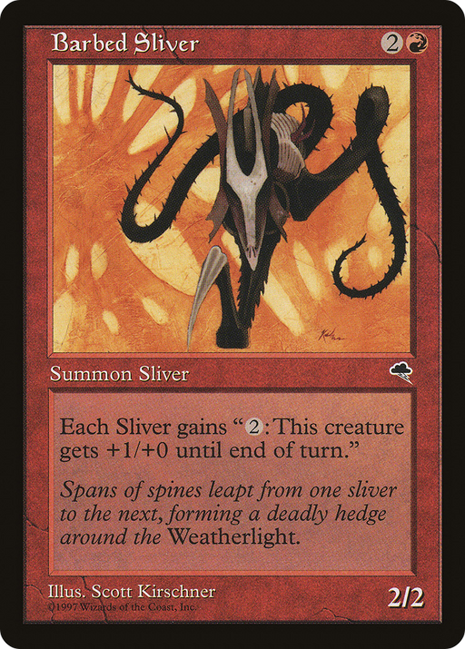 Barbed Sliver (TMP-163) [Tempest] MTG Single Wizards of the Coast