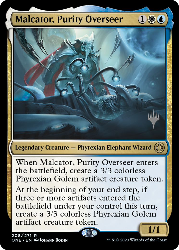 Malcator, Purity Overseer (PPONE-208) [Phyrexia: All Will Be One Promos] Foil MTG Single Wizards of the Coast