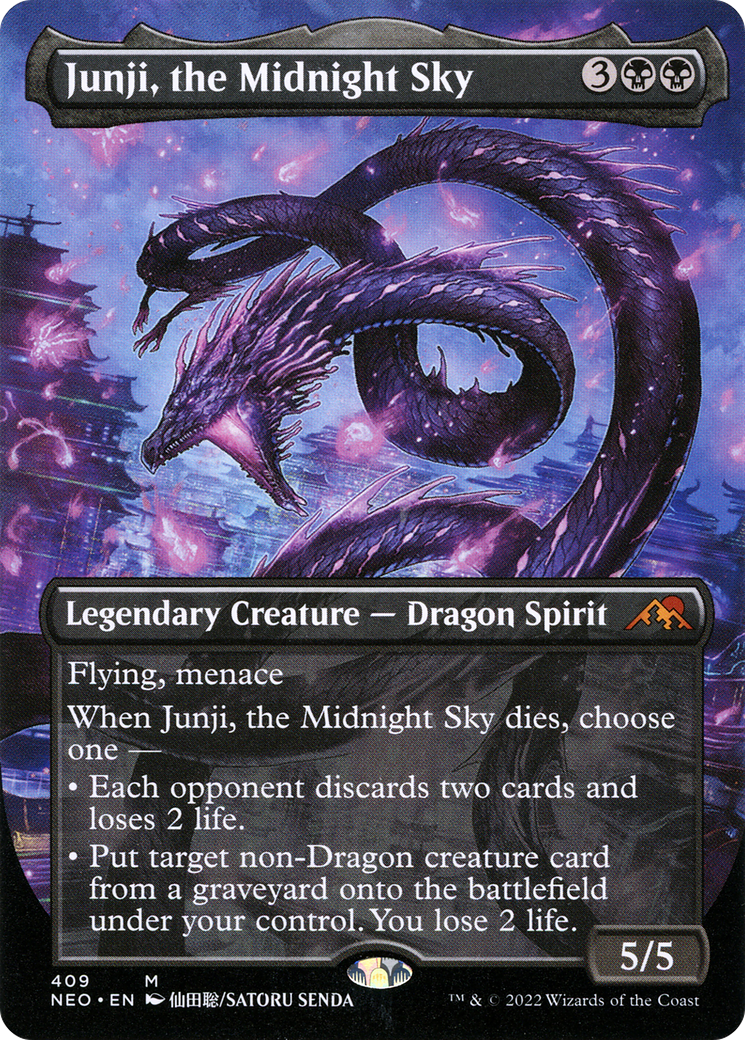 Junji, the Midnight Sky (NEO-409) [Kamigawa: Neon Dynasty] (Borderless) MTG Single Wizards of the Coast