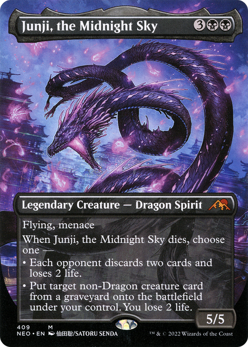 Junji, the Midnight Sky (NEO-409) [Kamigawa: Neon Dynasty] (Borderless) MTG Single Wizards of the Coast