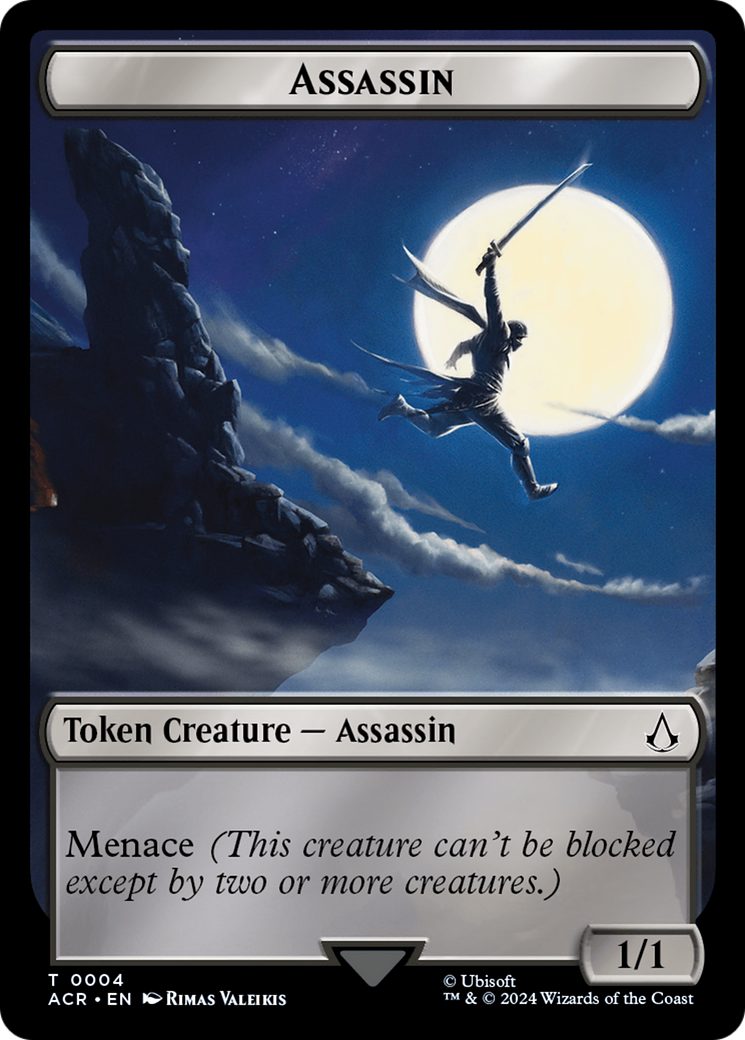 Assassin Token (ACR-004) [Tokens] Assassin's Creed Tokens MTG Single Wizards of the Coast