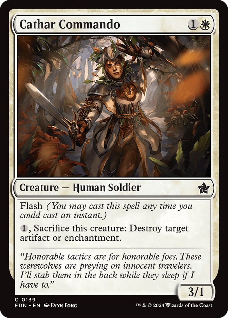 Cathar Commando (FDN-139) [Foundations] MTG Single Wizards of the Coast