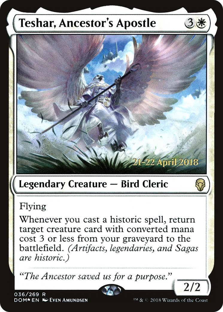 Teshar, Ancestor's Apostle (PRE-036) [Dominaria Promos] Foil MTG Single Wizards of the Coast